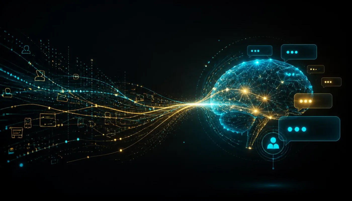 Flujo de datos migrando desde buscadores tradicionales hacia motores de IA conversacional